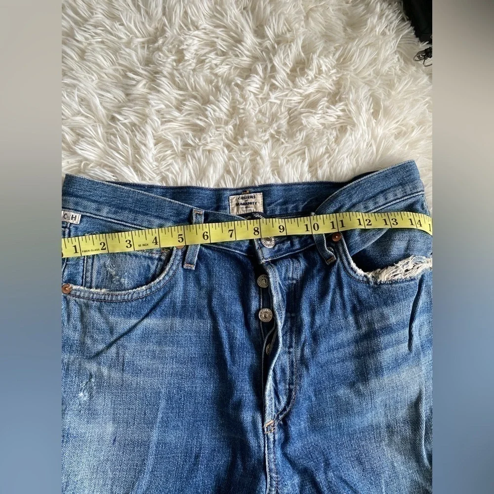 Citizens of Humanity Cora Crop Relaxed Undone Hem in Fade Out Jeans - Picture 10 of 10